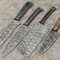 HandForged Damascus Steel Chef Knife Set 4Piece Kitchen Knives Collection 3