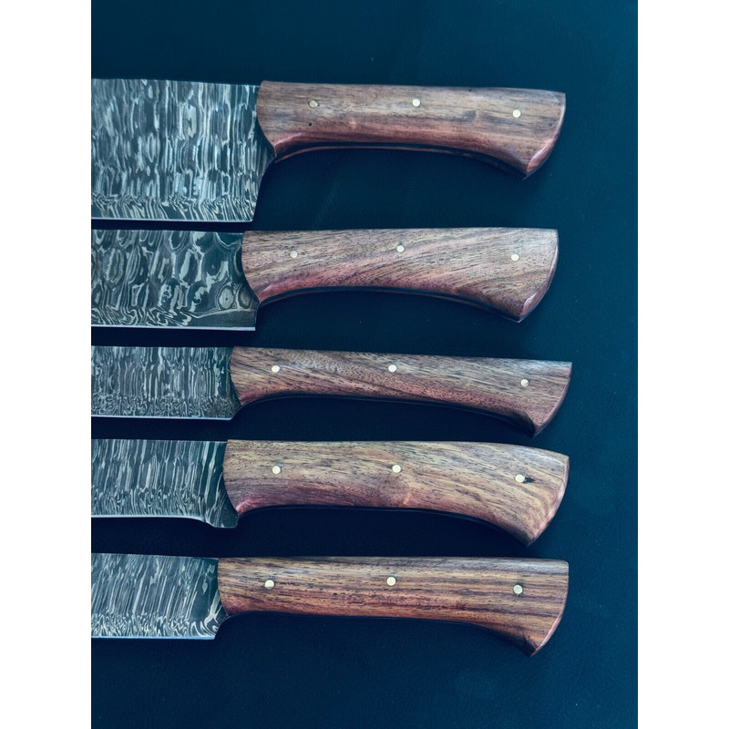 9 To 13 Damascus Steel Chef Knife Collection HandForged Twist Pattern Kitchen Knife Set 1