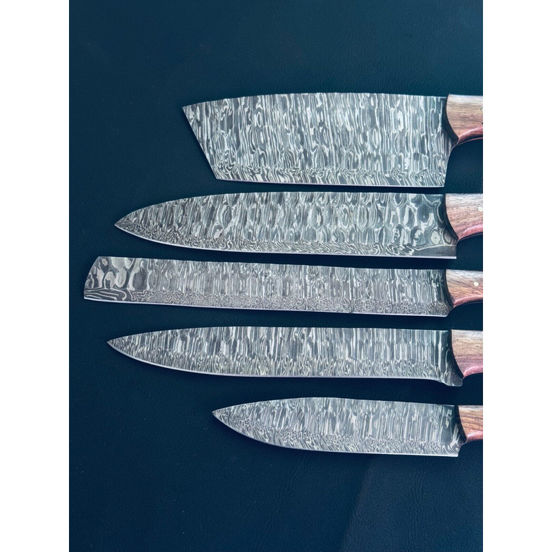 9 To 13 Damascus Steel Chef Knife Collection HandForged Twist Pattern Kitchen Knife Set 2