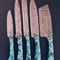 Custom Damascus Steel Hunting Kitchen Knives Handmade 913 Chef Knife Set 1