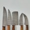 Custom Handmade Damascus Steel 5Piece Chef Knife Set HandForged Kitchen Knives With Brown Wood Han 1