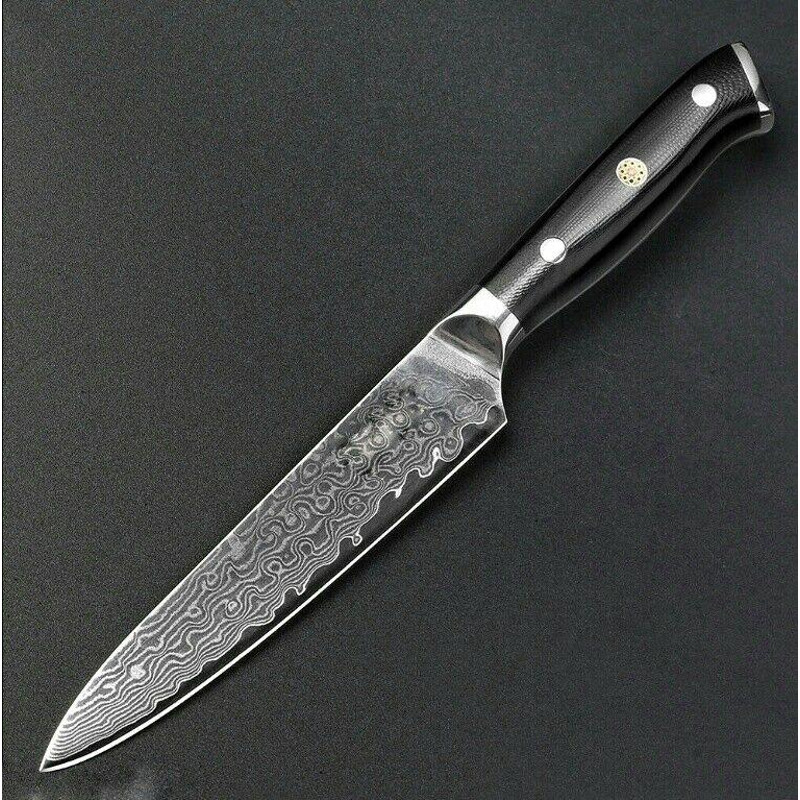 6PCS Professional Damascus Steel Chef Knife Set VG10 Core Kitchen Knives With G10 Handle 3