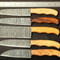 5Piece Handmade Damascus Chef Knife Set With Pakka Wood Handles 3