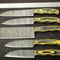 Hand Forged Damascus Steel 5Pc Chef Knife Collection With Pakka Wood 3