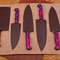 Damascus Steel Kitchen Knives Set Handmade 5 Piece Chef Set With Pakka Handle 1