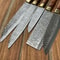 Authentic Damascus Steel Kitchen Knife Set 5Pc Handmade Chef Knives 1
