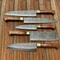 Authentic Damascus Steel Kitchen Knife Set 5Pc Handmade Chef Knives 3