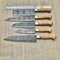 Handcrafted Damascus Steel 5Pc Chef Knife Set Wooden Handle Kitchen Tools 3