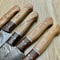 Luxury Damascus Kitchen Knives 5Pc Handmade Chef Set With Razor Sharp Blades 1