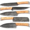 Custom Handmade Damascus Steel Chef Knife Kitchen Set With Wood Handle Premium 5Pc Forged Collecti 1
