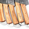 Custom Handmade Damascus Steel Chef Knife Kitchen Set With Wood Handle Premium 5Pc Forged Collecti 2