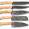 Custom Handmade Damascus Steel Chef Knife Kitchen Set With Wood Handle Premium 5Pc Forged Collecti 3