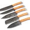 Custom Handmade Damascus Steel Chef Knife Kitchen Set With Wood Handle Premium 5Pc Forged Collecti 0