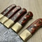 Premium Custom Damascus Steel Kitchen Knife Set Handmade Wooden Handle Chef Knives 2