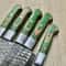 Forged Damascus Steel Chef Knives Set Handmade Kitchen Cutlery With Wood Handles 2