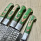 Forged Damascus Steel Chef Knives Set Handmade Kitchen Cutlery With Wood Handles 2