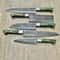 Forged Damascus Steel Chef Knives Set Handmade Kitchen Cutlery With Wood Handles 3