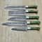 Forged Damascus Steel Chef Knives Set Handmade Kitchen Cutlery With Wood Handles 0