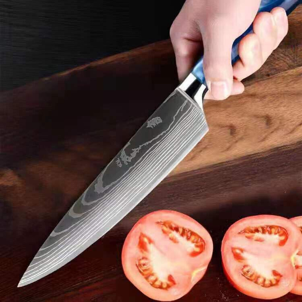 6PCS Professional Damascus Steel Chef Knife Set VG10 Core Kitchen Knives 3