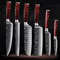 6PCS Professional Damascus Steel Chef Knife Set VG10 Core Kitchen Knives 0