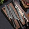 5PC Japanese Kitchen Style Knives Set Laser Damascus Pattern Chef Knife With Scabbard High Carbon 1