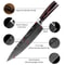 5PC Japanese Kitchen Style Knives Set Laser Damascus Pattern Chef Knife With Scabbard High Carbon 3
