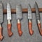 Hand Forged Damascus Steel 5Pc Chef Knife Set With Leather Cover Handmade Kitchen Knives 0