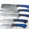 Premium Damascus Steel Kitchen Knife Set 5 Handmade Chef Knives With Leather Case 2