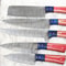Professional Handmade Damascus Chef Knife Set 5Pc Forged Knives With Leather Roll 2