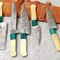 Handcrafted Damascus Steel Chef Knife Set Of 5 Forged Kitchen Knives With Sheath 4