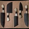 Custom Handmade Damascus Steel Chef Knife Set Of 5 Full Tang Hunting Knives With Leather Sheath 4
