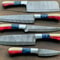 5Piece Handmade Damascus Steel Chef Knife Set Custom Kitchen Knives Forged Full Tang Blades 1