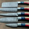 5Piece Handmade Damascus Steel Chef Knife Set Custom Kitchen Knives Forged Full Tang Blades 2