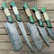 Professional Handmade Damascus Steel Chef Knives Set 5Pc Full Tang Kitchen Collection 1
