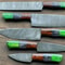 Luxury 5Piece Handmade Damascus Steel Knife Set Professional Chef Kitchen Knives 1
