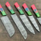 Chef Knife Set 5Pc Handmade Damascus Steel Kitchen Knives Collection 1