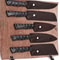 Hand Forged Damascus Steel Chef Knife Set Of 5 Custom Kitchen Knives With Wooden Handle 3