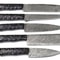 Hand Forged Damascus Steel Chef Knife Set Of 5 Custom Kitchen Knives With Wooden Handle 1