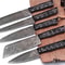 Hand Forged Damascus Steel Chef Knife Set Of 5 Custom Kitchen Knives With Wooden Handle 0