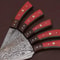 Professional Custom Damascus Steel Chef Knife Set 5Pc Handmade Kitchen Knives Wood Handle 3