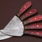 Damascus Steel Kitchen Cutlery Set 5Pc Handmade Chef Knives With Sheath 1