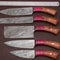 Forged Damascus Steel Kitchen Knife Set Professional 5 Piece Chef Set 0