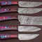 Artisan Damascus Steel Chef Knives Set Of 5 Hand Forged Kitchen Cutlery 2