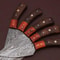 Luxury Handmade Damascus Kitchen Knife Set 5Pc Forged Chef Knives With Sheath 3