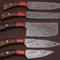 Luxury Handmade Damascus Kitchen Knife Set 5Pc Forged Chef Knives With Sheath 2