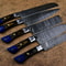 Damascus Steel Chef Knife Collection 5 Pc Handmade Kitchen Set 1
