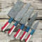 Handmade Damascus Chef Knives 5 Piece Set With Leather Sheath 2