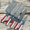 Handmade Damascus Chef Knives 5 Piece Set With Leather Sheath 2