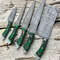 Damascus Steel Chef Knife Bundle 5 Pc Professional Handmade Set 3