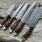Handmade Damascus Chef Knife Set Of 5 Premium Kitchen Knives 0